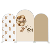 It¡¯s A Boy Teddy Bear Birthday Party Arch Backdrop Wall Cloth Cover